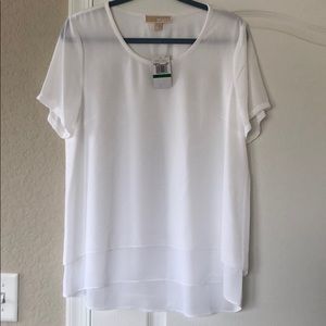 Michael Kors White Blouse Sz LG